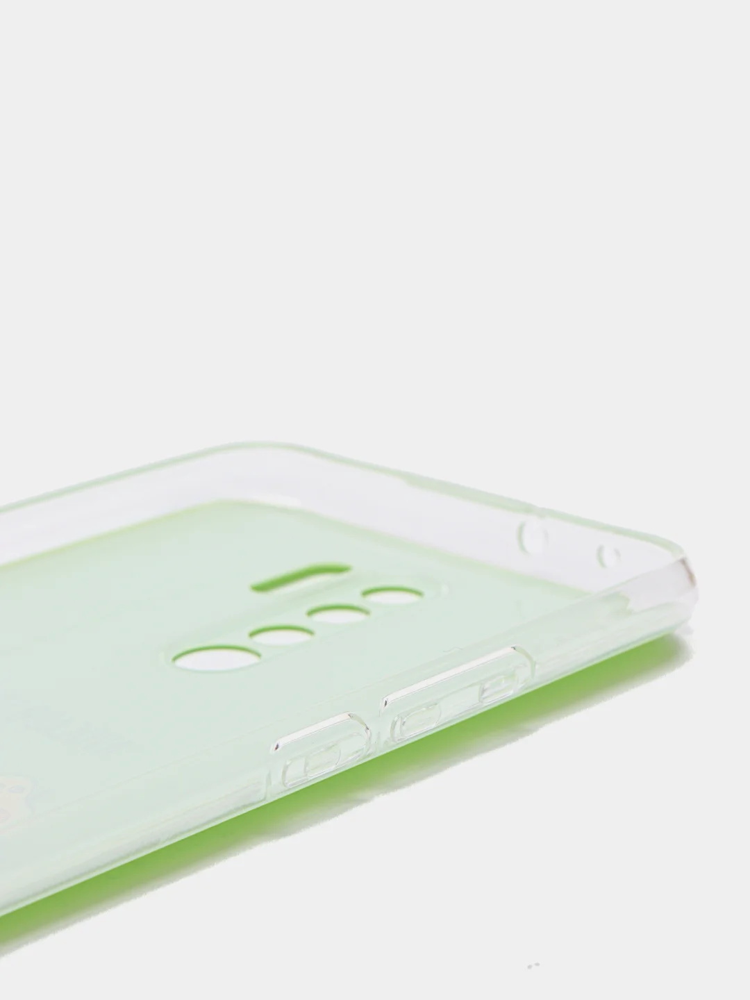 Салатовый силиконовый чехол на Xiaomi Redmi 9 / Сяоми Редми 9 прозрачный, с рисунком, защита камеры