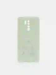 Салатовый силиконовый чехол на Xiaomi Redmi 9 / Сяоми Редми 9 прозрачный, с рисунком, защита камеры