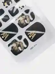 Черный лаковые полоски для педикюра, комплект 22 слайдера