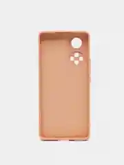 Бежевый чехол силиконовый с микрофиброй и защитой камеры для Honor 50 (хонор)