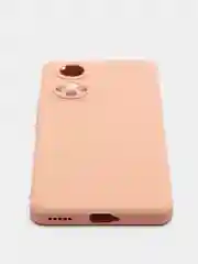 Бежевый чехол силиконовый с микрофиброй и защитой камеры для Honor 50 (хонор)