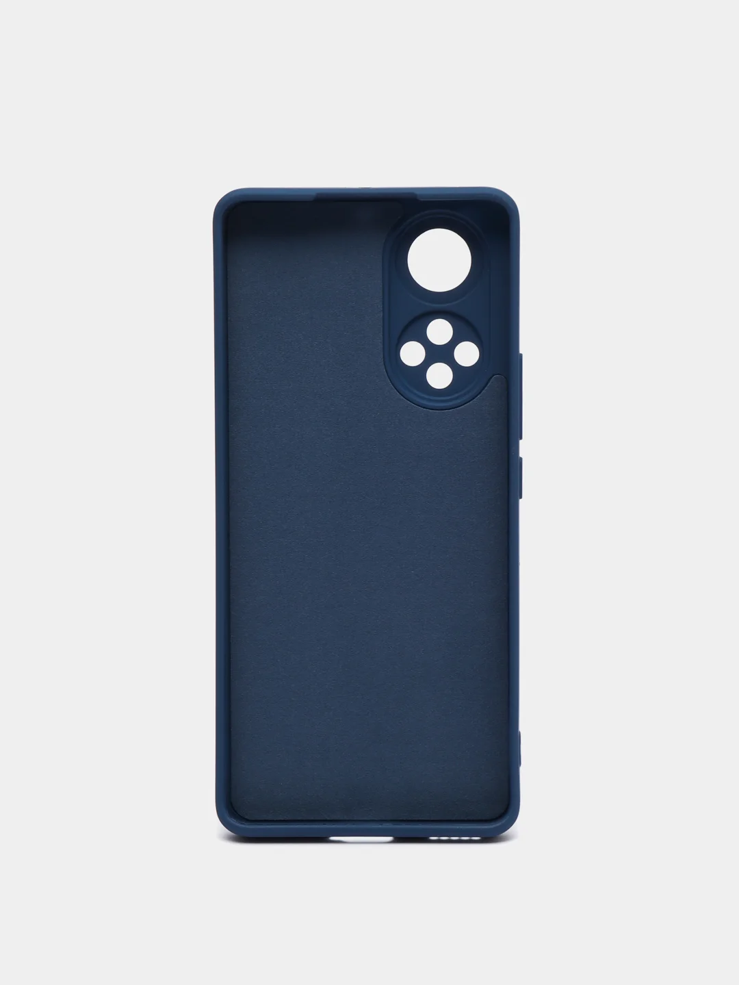 Синий чехол силиконовый с микрофиброй и защитой камеры для Honor 50 (хонор)
