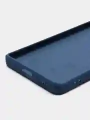 Синий чехол силиконовый с микрофиброй и защитой камеры для Honor 50 (хонор)