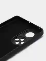 Черный чехол силиконовый с микрофиброй и защитой камеры для Honor 50 (хонор)