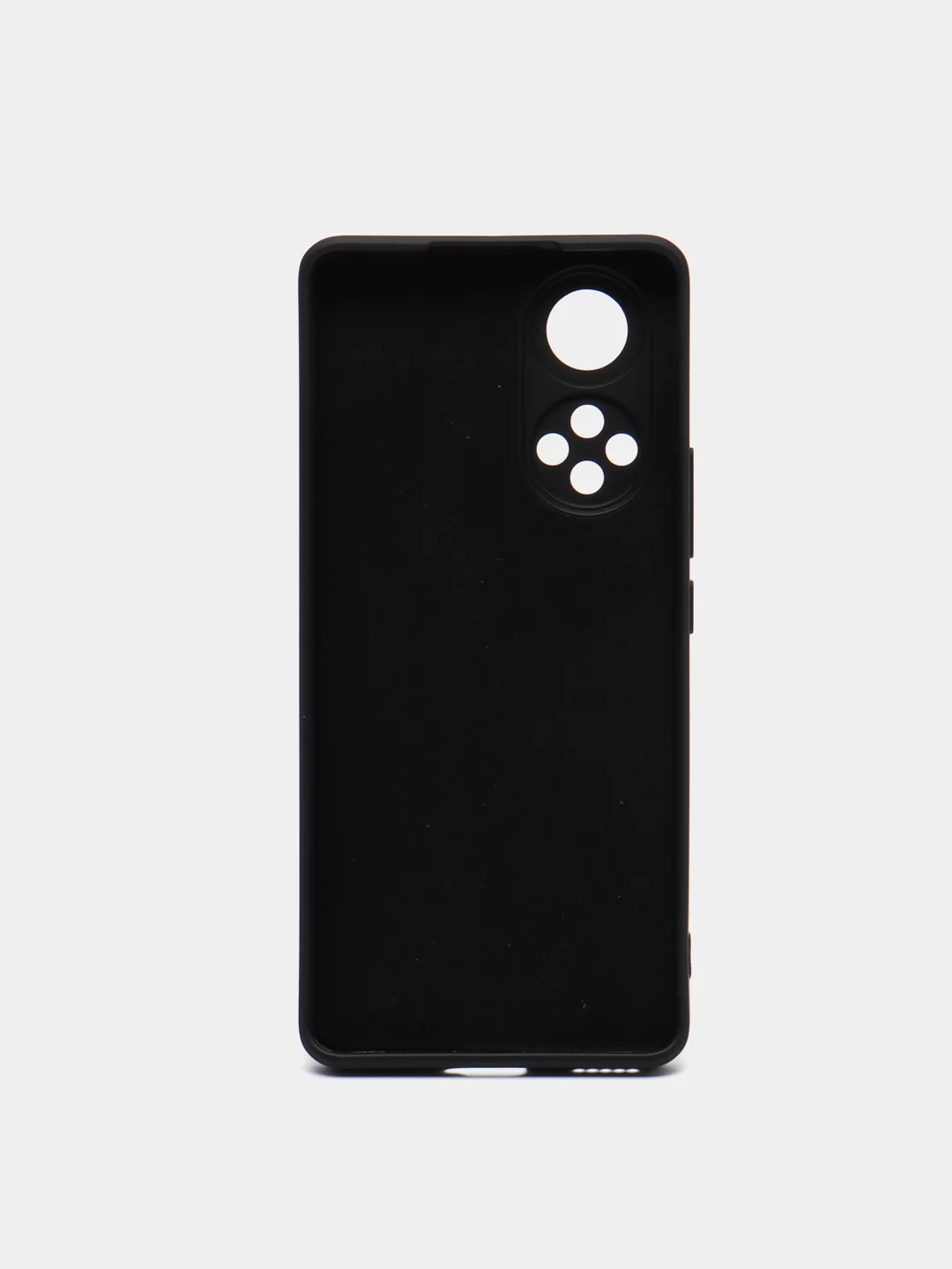 Черный чехол силиконовый с микрофиброй и защитой камеры для Honor 50 (хонор)