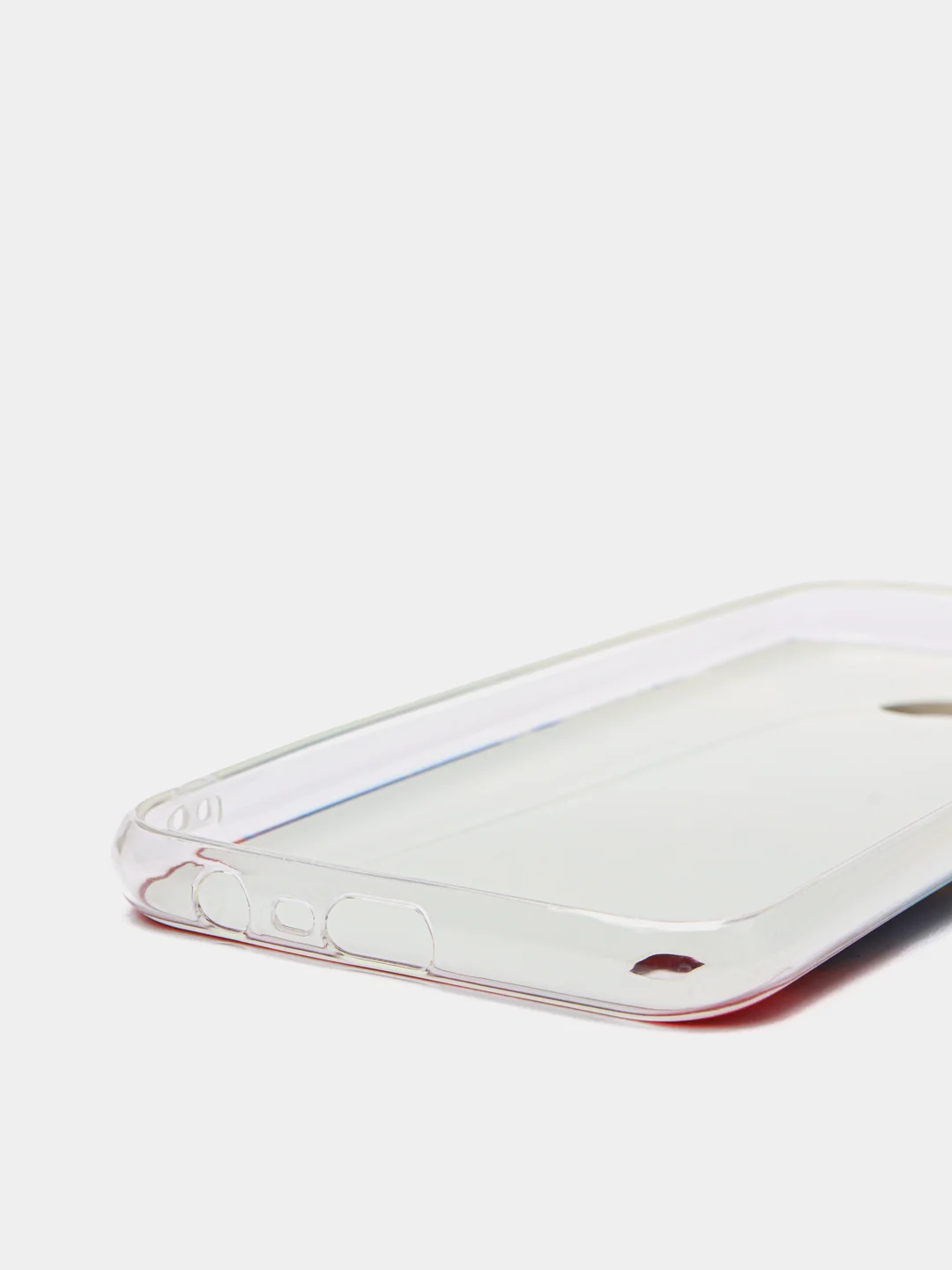 Синий силиконовый чехол на Oppo Realme C21/Реалми С21 прозрачный, с рисунком, защита камеры