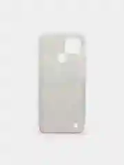 Синий силиконовый чехол на Oppo Realme C21/Реалми С21 прозрачный, с рисунком, защита камеры