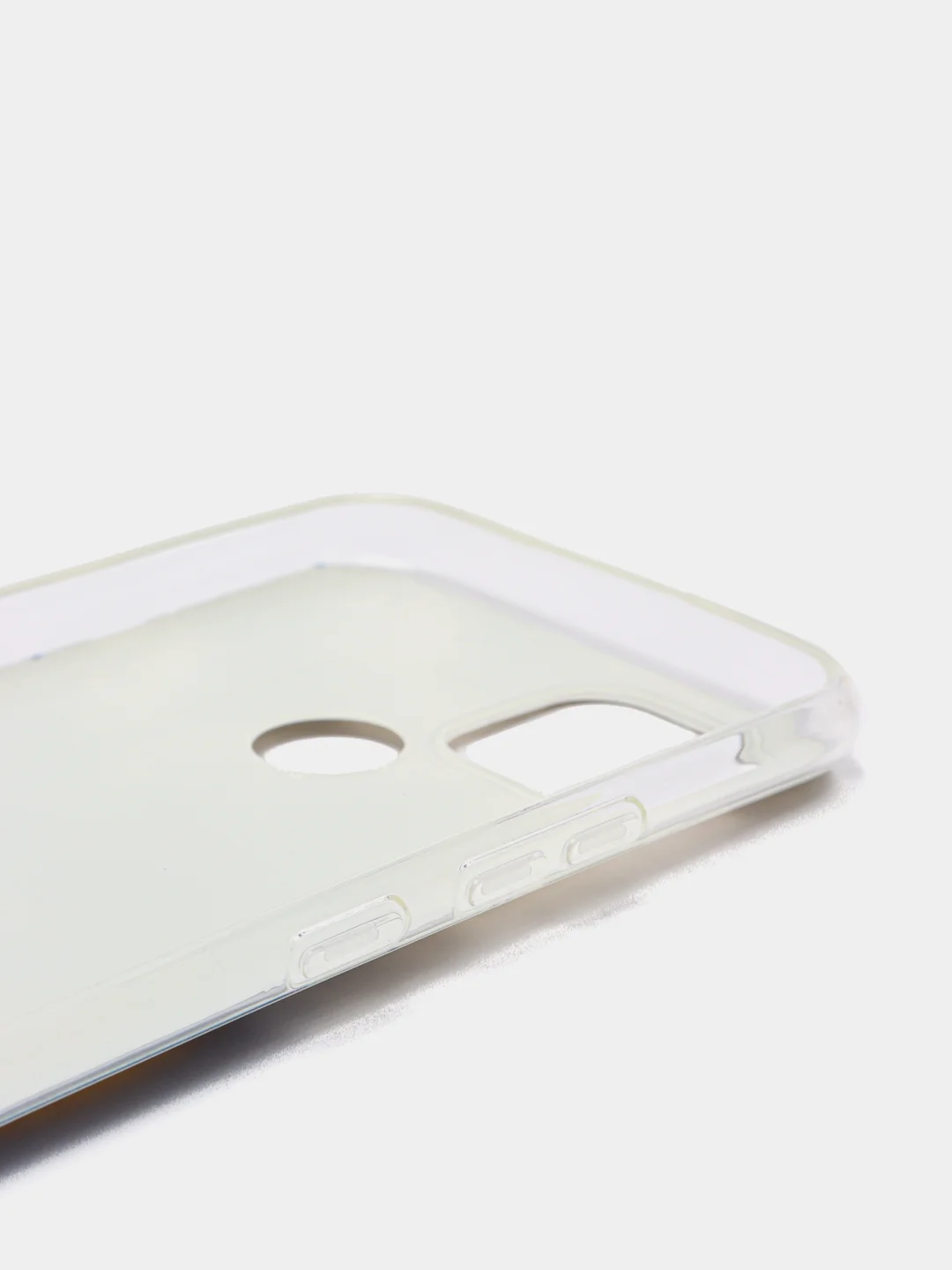 Синий силиконовый чехол на Oppo Realme C21/Реалми С21 прозрачный, с рисунком, защита камеры