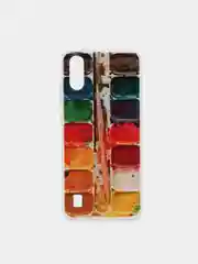 Бордовый чехол на ZTE Blade A51 lite/Blade A5 (2020) / ЗТЕ Блэйд А51 Лайт прозрачный, с рисунком