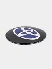 Черный наклейки на диски, колпаки Toyota Тойота сферическая, изогнутая, 56 мм, 4 штуки