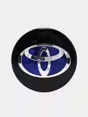 Черный наклейки на диски, колпаки Toyota Тойота сферическая, изогнутая, 56 мм, 4 штуки