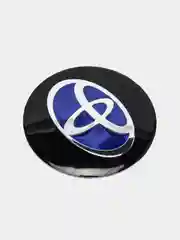 Черный наклейки на диски, колпаки Toyota Тойота сферическая, изогнутая, 56 мм, 4 штуки