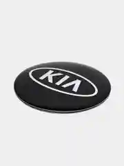 Хром наклейки на диски, колпаки KIA сферическая, изогнутая, 56 мм, 4 штуки