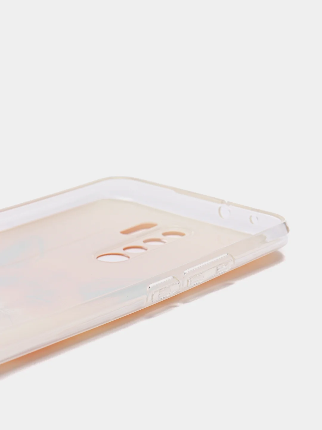 Оранжевый силиконовый чехол на Xiaomi Redmi 9 / Сяоми Редми 9 прозрачный, с рисунком, защита камеры