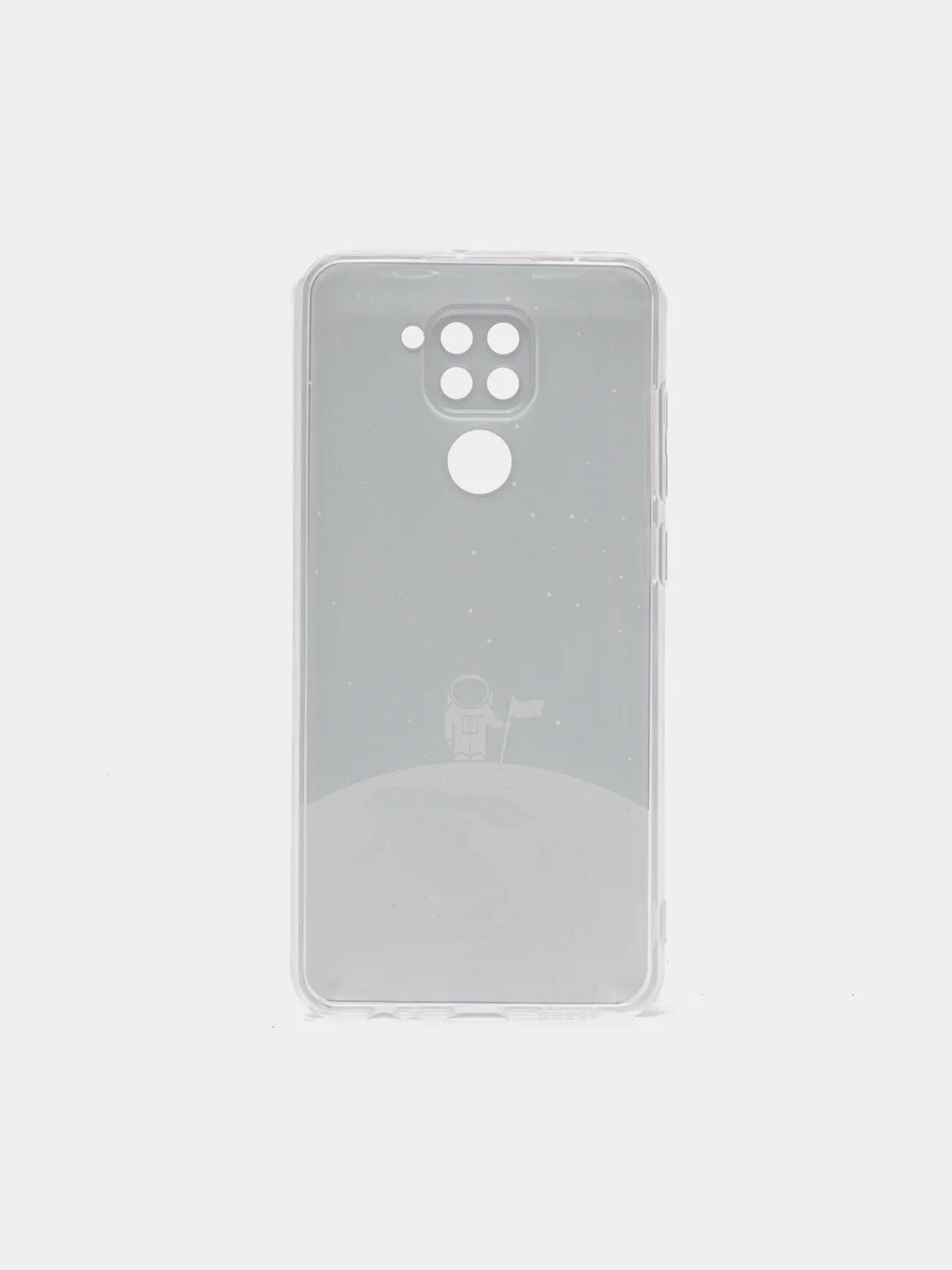 Серебряный силиконовый чехол на Xiaomi Redmi 10X/Redmi Note 9 / Сяоми Редми Нот 9/10X прозрачный