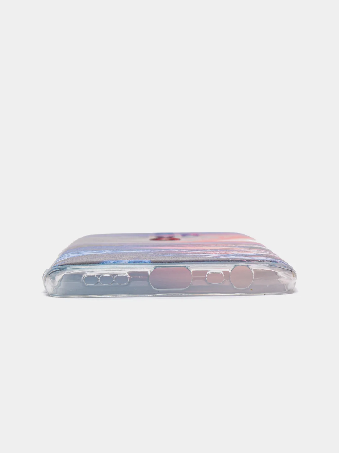 Фиолетовый силиконовый чехол на Xiaomi Redmi 9 / Сяоми Редми 9 прозрачный, с рисунком, защита камеры