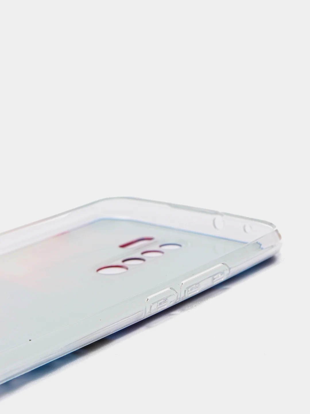 Фиолетовый силиконовый чехол на Xiaomi Redmi 9 / Сяоми Редми 9 прозрачный, с рисунком, защита камеры