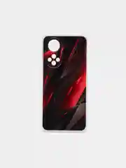 Красный чехол на Huawei Nova 9/Honor 50 / Хуавей Нова 9/Хонор 50 прозрачный, с рисунком