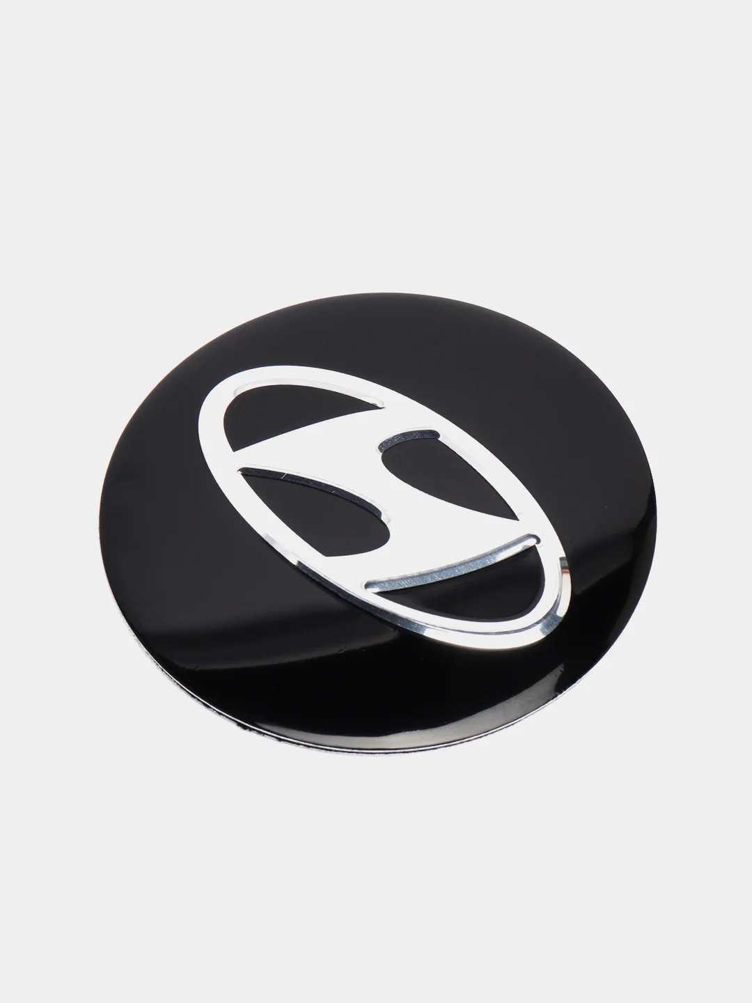 Черный наклейки на диски, колпаки Hyundai сферическая, изогнутая, Хёндэ 56 мм, 4 штуки