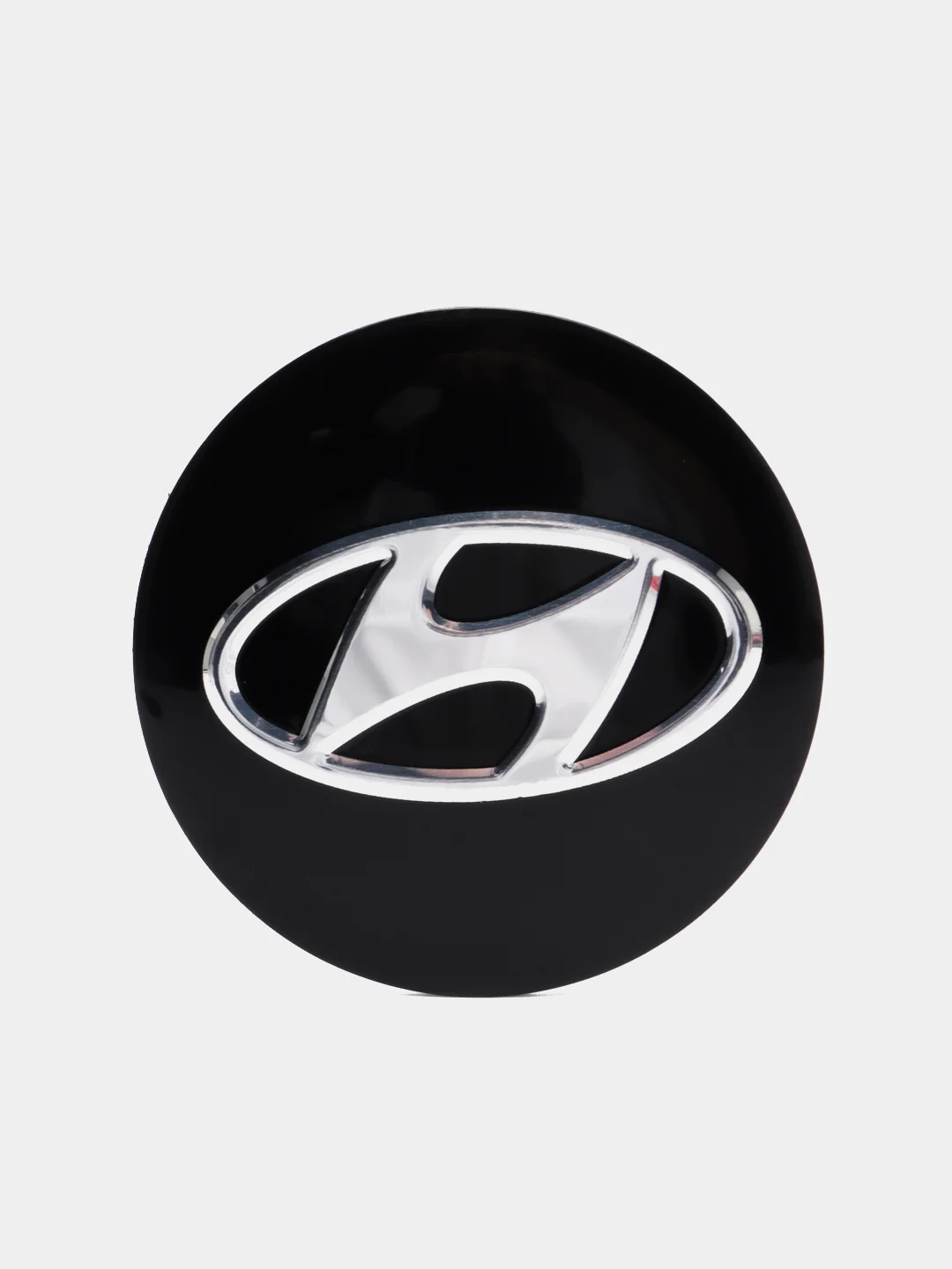 Черный наклейки на диски, колпаки Hyundai сферическая, изогнутая, Хёндэ 56 мм, 4 штуки