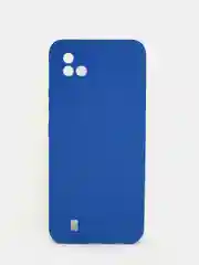 Синий чехол силиконовый матовый для Realme C11, C21, C21Y, Realme C30, C31, С33, C35