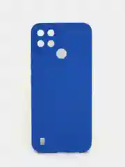 Синий чехол силиконовый матовый для Realme C11, C21, C21Y, Realme C30, C31, С33, C35