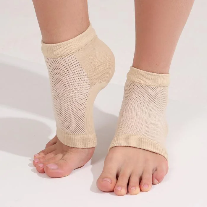 Бежевый напяточники для педикюра, увлажняющие, one size