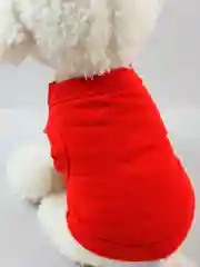 Красный хлопковая футболка для собак