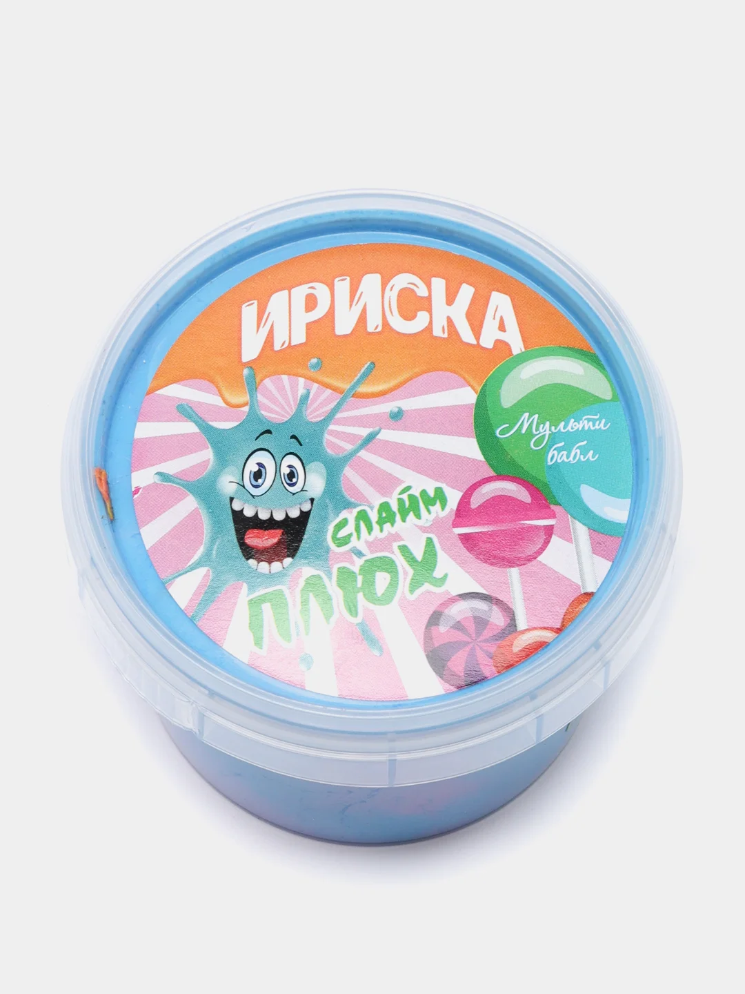 Розовый лизун Слайм Плюх Ириска, 100гр