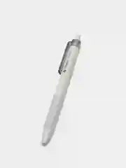 Серый ручка гелевая автоматическая черный стержень