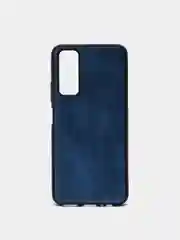 Синий чехол Huawei P Smart 2021 силиконовый, имитация кожи
