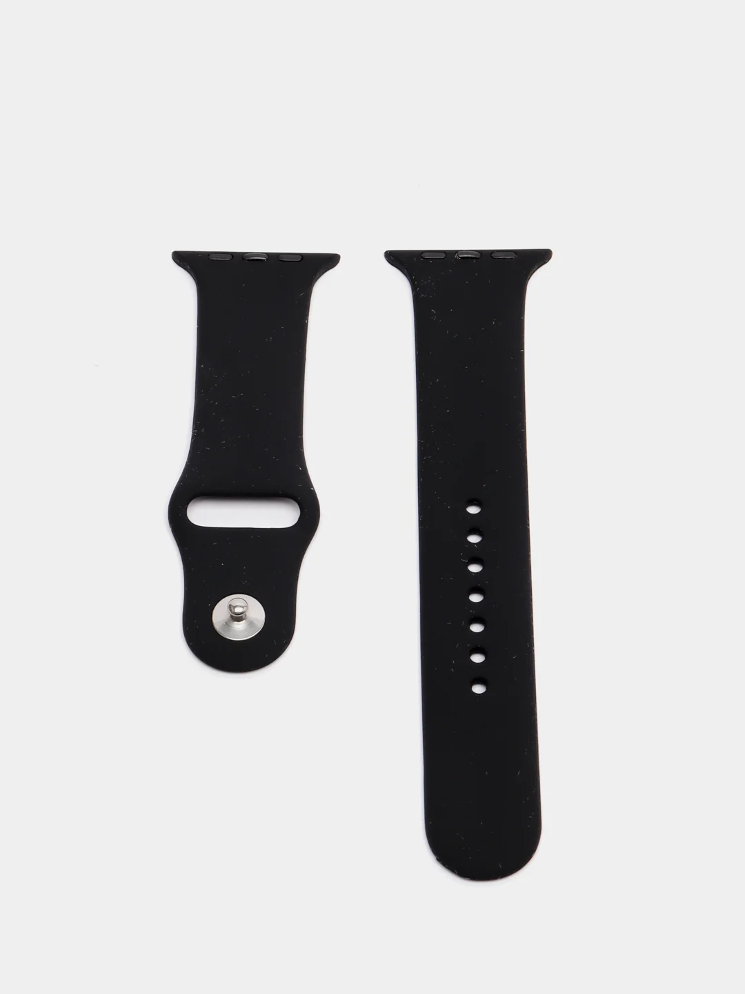 Черный ремешок для Apple Watch 38 мм / 40 мм / 42 мм / 44 мм , размер M, силиконовый