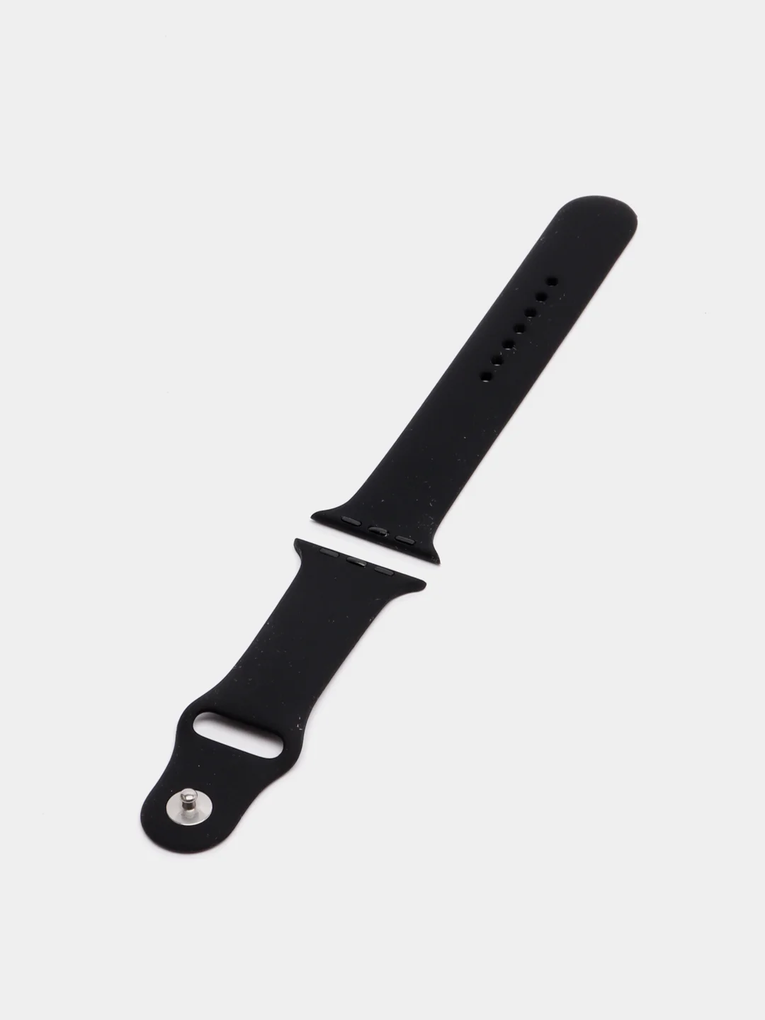 Черный ремешок для Apple Watch 38 мм / 40 мм / 42 мм / 44 мм , размер M, силиконовый