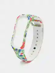 Зеленый ремешок с рисунком для Xiaomi Mi Band 3 / Mi Band 4, силиконовый, с принтом