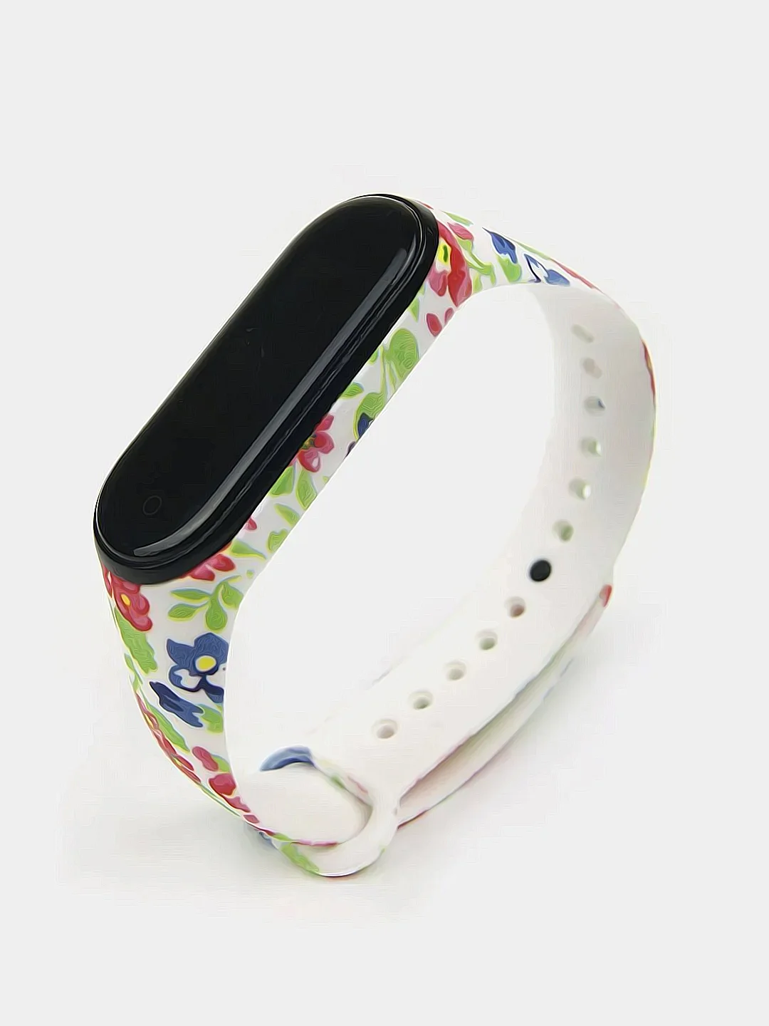Зеленый ремешок с рисунком для Xiaomi Mi Band 3 / Mi Band 4, силиконовый, с принтом