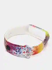 Оранжевый ремешок с рисунком для Xiaomi Mi Band 3 / Mi Band 4, силиконовый, с принтом