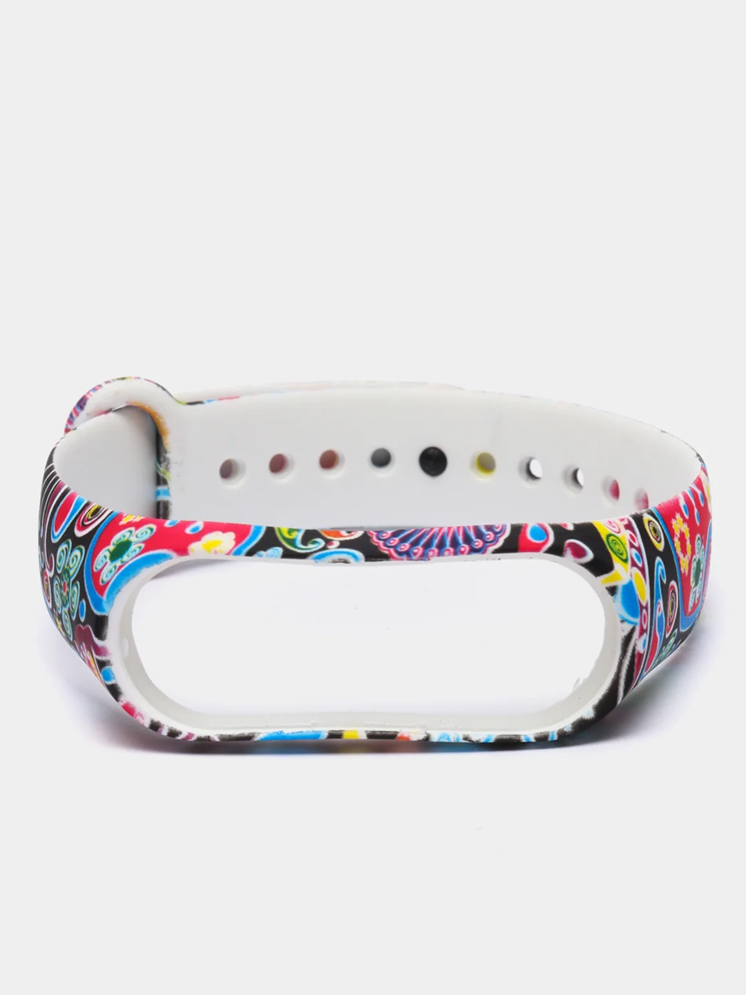 Багровый ремешок с рисунком для Xiaomi Mi Band 3 / Mi Band 4, силиконовый, с принтом