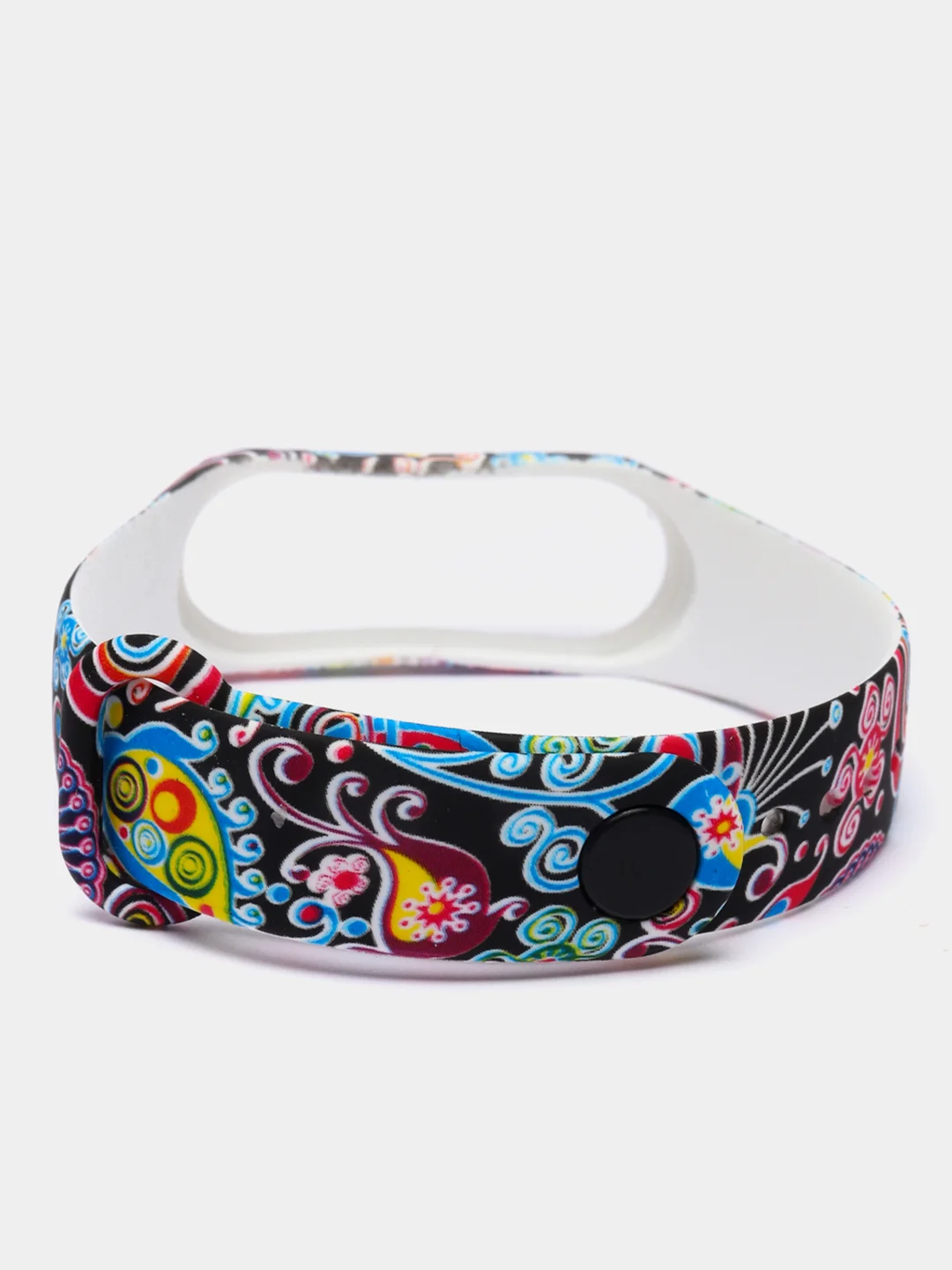 Багровый ремешок с рисунком для Xiaomi Mi Band 3 / Mi Band 4, силиконовый, с принтом