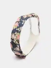 Фиолетовый ремешок с рисунком для Xiaomi Mi Band 3 / Mi Band 4, силиконовый, с принтом