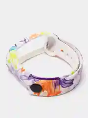 Розовый ремешок с рисунком для Xiaomi Mi Band 3 / Mi Band 4, силиконовый, с принтом