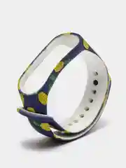 Темно-синий ремешок с рисунком для Xiaomi Mi Band 3 / Mi Band 4, силиконовый, с принтом