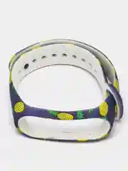 Темно-синий ремешок с рисунком для Xiaomi Mi Band 3 / Mi Band 4, силиконовый, с принтом