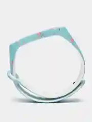 Бирюзовый ремешок с рисунком для Xiaomi Mi Band 3 / Mi Band 4, силиконовый, с принтом