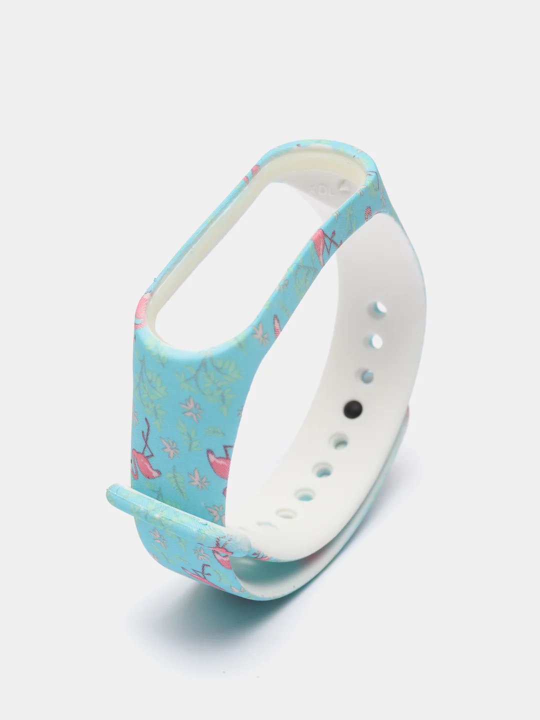 Бирюзовый ремешок с рисунком для Xiaomi Mi Band 3 / Mi Band 4, силиконовый, с принтом