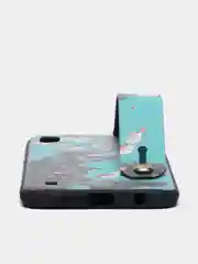 Бирюзовый чехол для Samsung Galaxy A10, силиконовый, с кольцом и ремешком