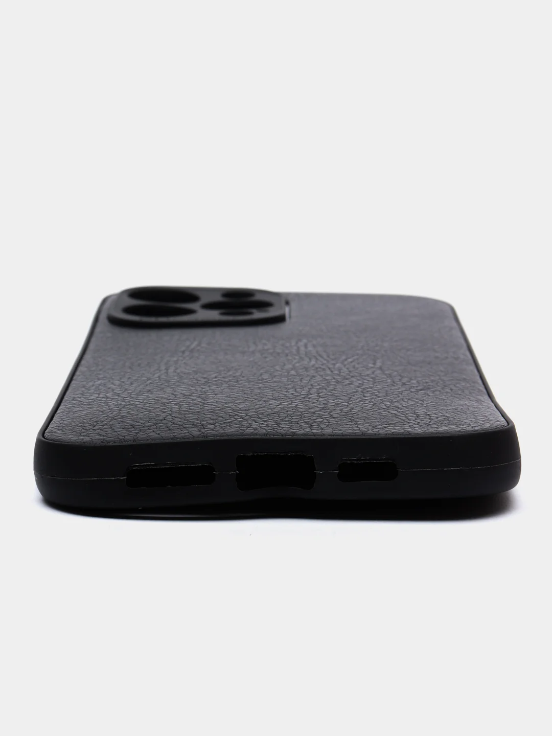Черный чехол IPhone 13 / 13 Mini / 13Pro / 13ProMax силиконовый, имитация кожи
