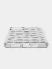 Серый меланж чехол для iPhone (Айфон) 11 силиконовый, синий
