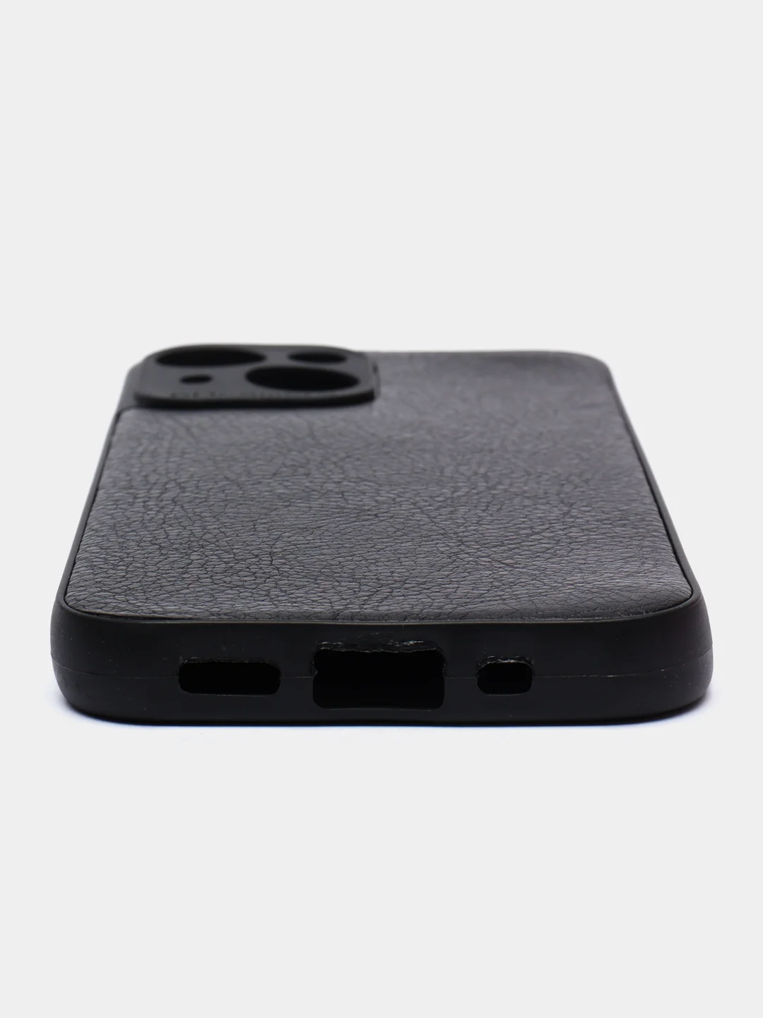 Черный чехол IPhone 13 / 13 Mini / 13Pro / 13ProMax силиконовый, имитация кожи
