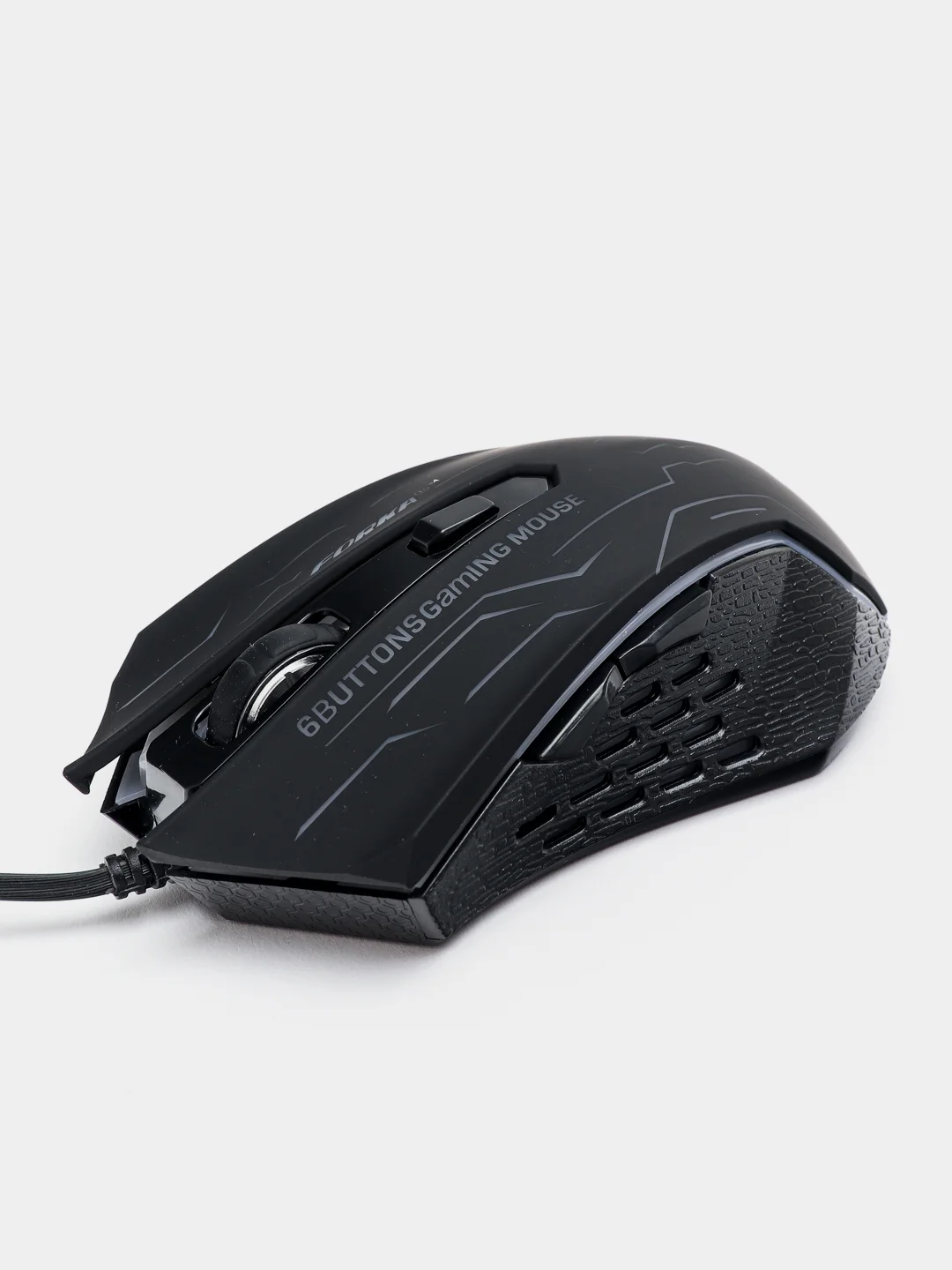 Черный бесшумная проводная игровая компьютерная мышь Forka с RGB подсветкой, 6 кнопок