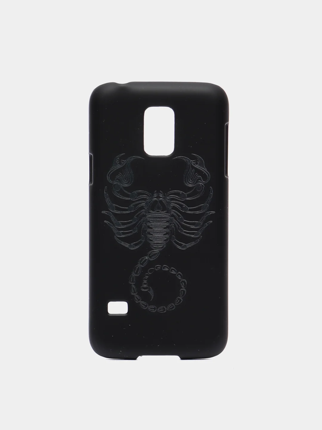 Серебряный чехол чёрный с принтом + защитная плёнка для Samsung S5 / S5 Mini